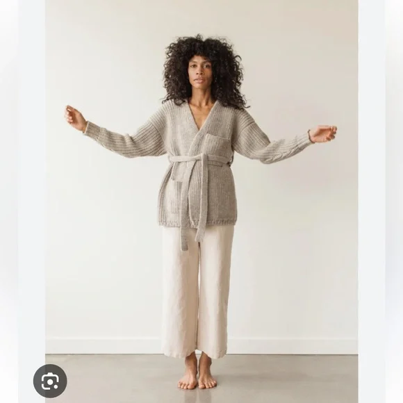 First Rite Jude Cardigan in Undyed Fog Size Small - Picture 1 of 14